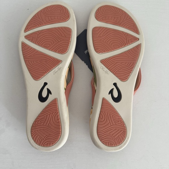 Olukai Ho'Opio Hau Sandals Women's Size 10 Shell Coral Flip Flop Thong Comfort - Picture 3 of 5
